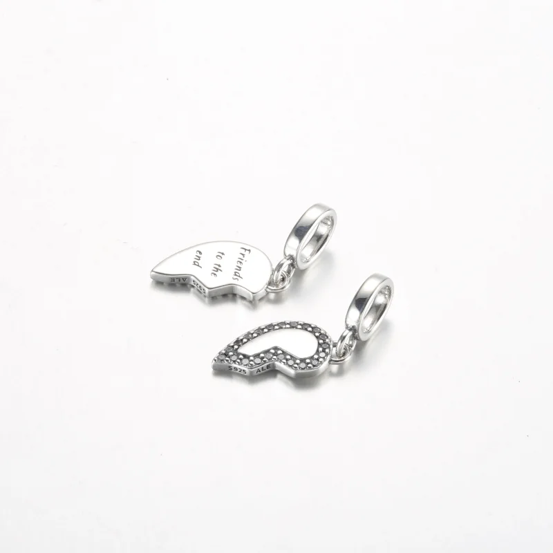 (image for) Pandora Friends Splittable Heart Dangle Charm - 792743C01 - View 4