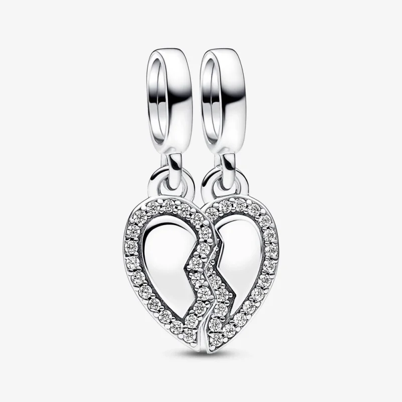 (image for) Pandora Friends Splittable Heart Dangle Charm - 792743C01 - Product Image