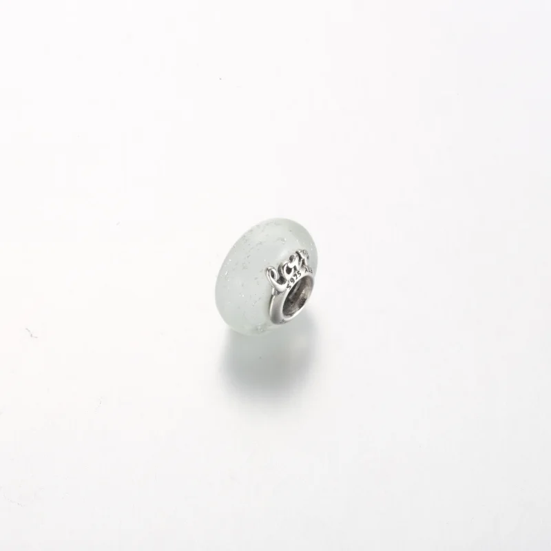 (image for) Pandora Glittery White Murano Glass Mum & Love Charm - 792655C00 - View 2