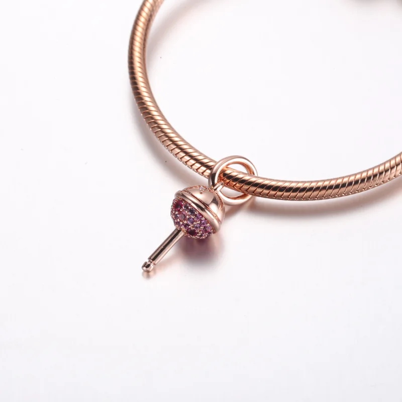 (image for) Pandora Lollipop 14k rose gold-plated dangle - 782598C01 - View 4