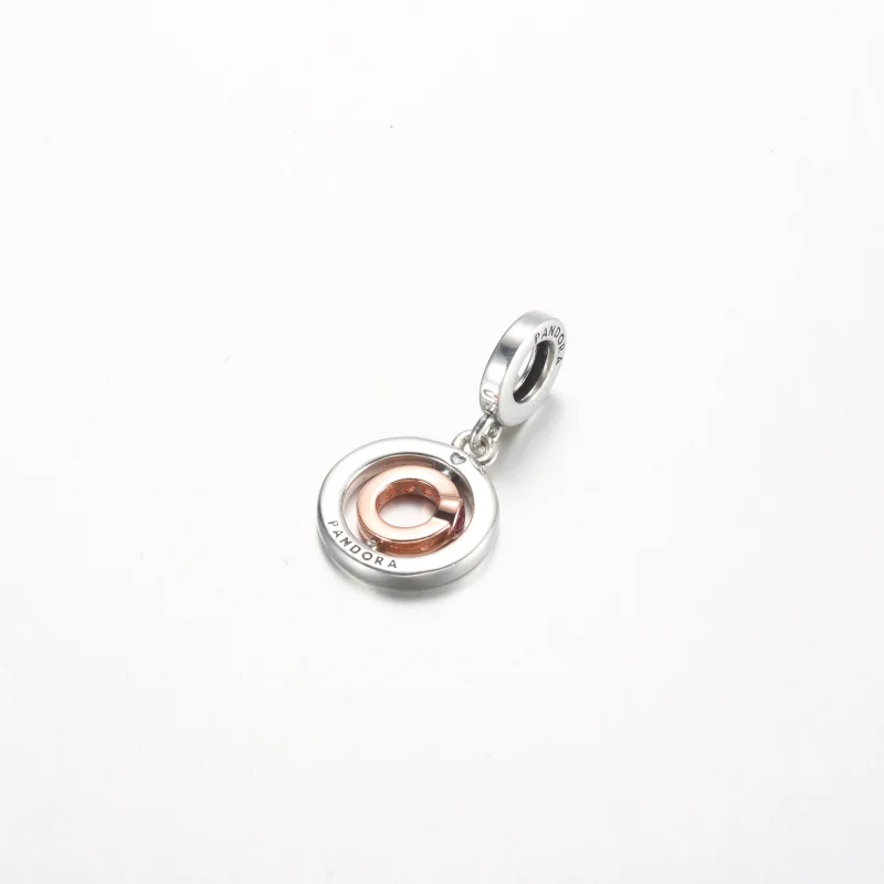 (image for) Pandora Love spinning sterling silver and 14k rose gold-plated dangle - 782600C0 - View 3