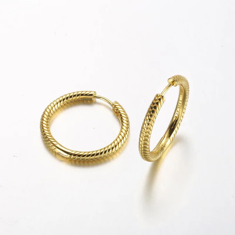 (image for) Pandora Moments Charm Hoop Earrings - 269532C00 - View 3