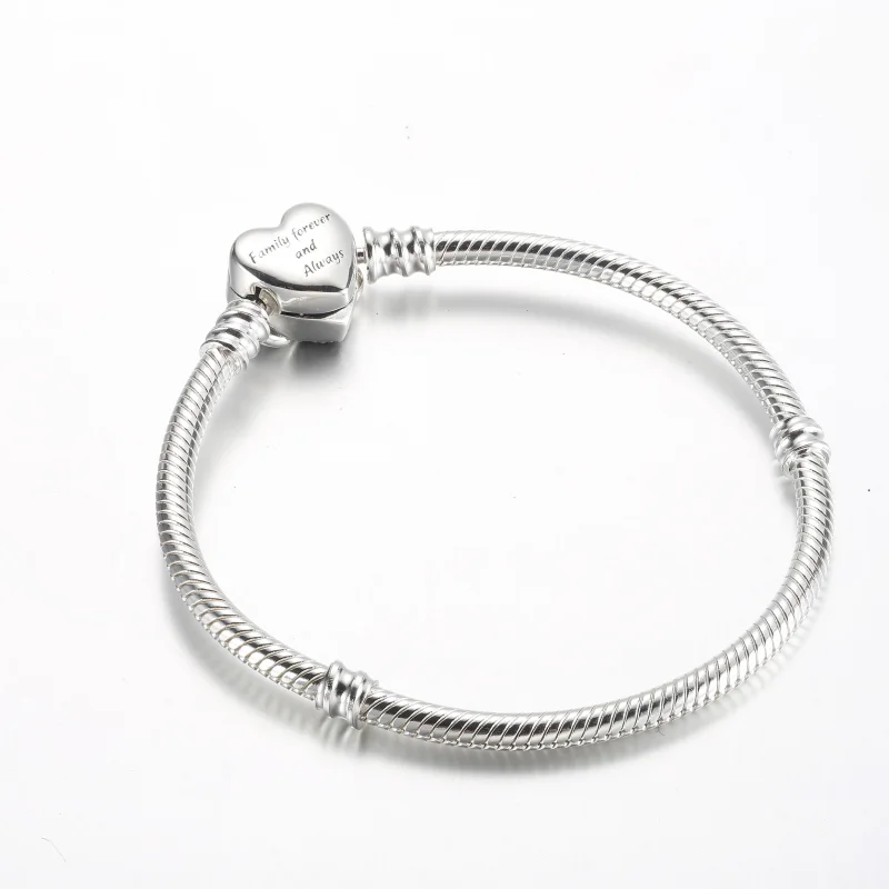(image for) Pandora Moments Sparkling Infinity Heart Clasp Snake Chain Bracelet - 592645C01 - View 3