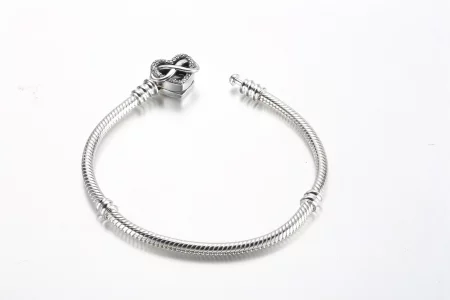 Pandora Moments Sparkling Infinity Heart Clasp Snake Chain Bracelet - 592645C01