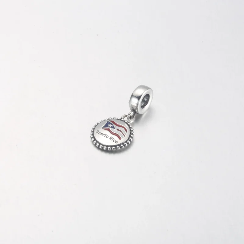 (image for) Pandora Puerto Rico Flag Dangle - P-D-3993 - View 2