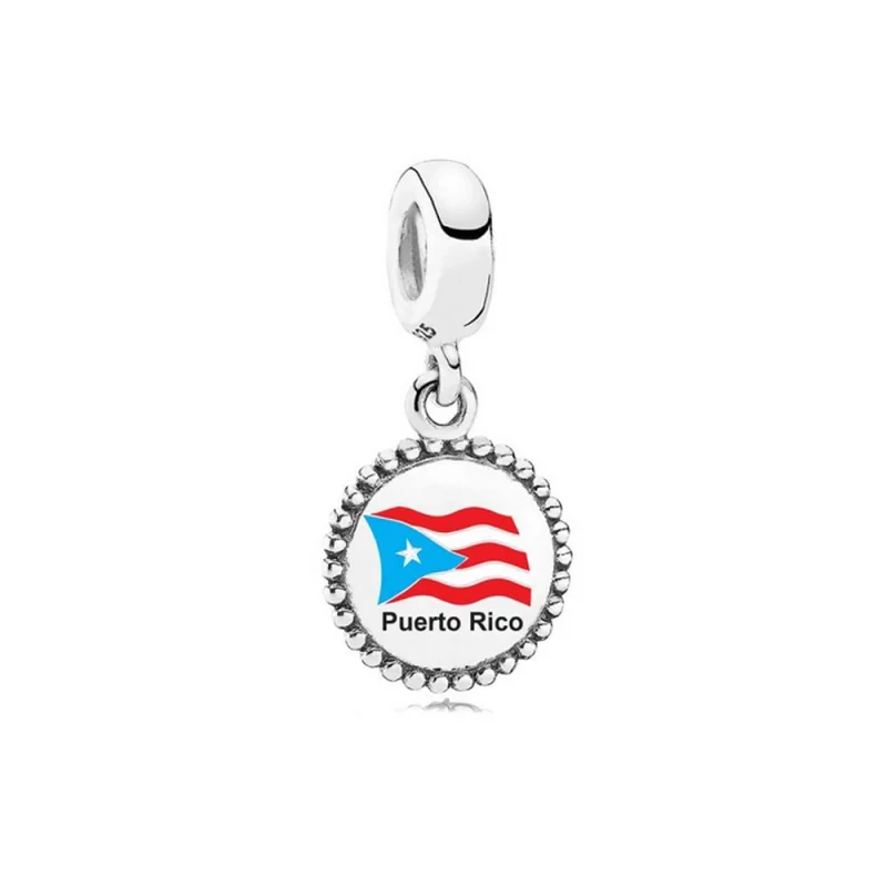 (image for) Pandora Puerto Rico Flag Dangle - P-D-3993 - Product Image
