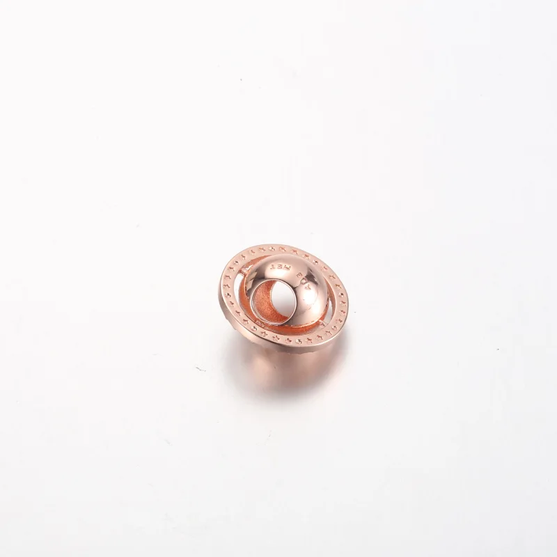 (image for) Pandora Saturn planet 14k rose gold-plated charm with clear cubic zirconia - 782 - View 4