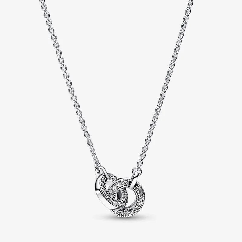 (image for) Pandora Signature Intertwined Pavé Pendant Necklace - 392736C01-45 - Product Image