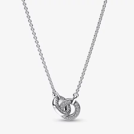 Pandora Signature Intertwined Pavé Pendant Necklace - 392736C01-45