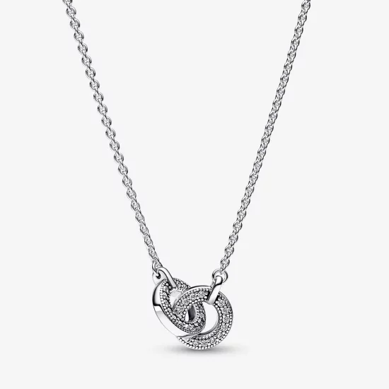 Pandora Signature Intertwined Pavé Pendant Necklace - 392736C01-45