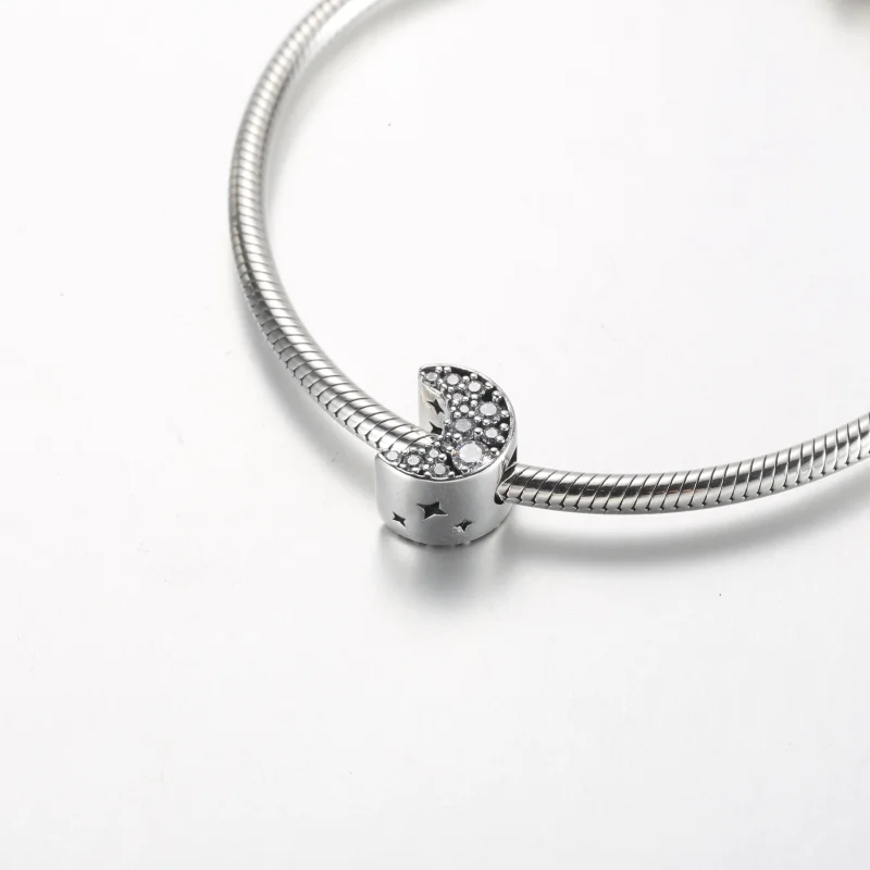 (image for) Pandora Sparkling Crescent Moon Charm - 792768C01 - View 5