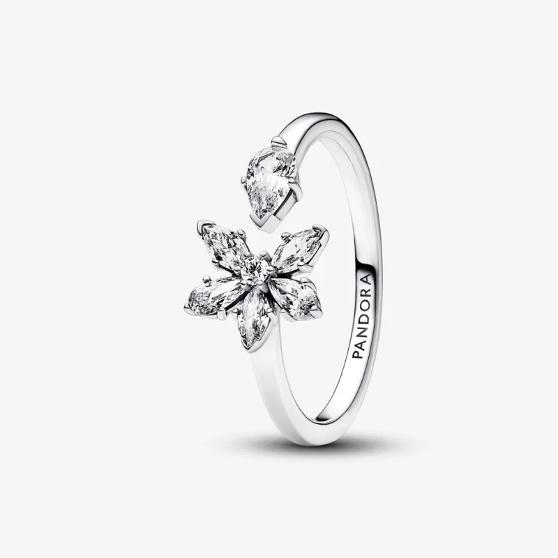 (image for) Pandora Sparkling Herbarium Cluster Open Ring - 192611C01 - Product Image