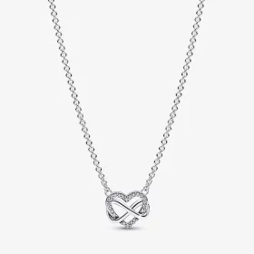 Pandora Sparkling Infinity Heart Collier Necklace - 392666C01-50