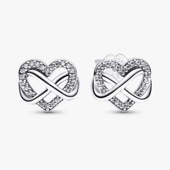Pandora Sparkling Infinity Heart Stud Earrings - 292667C01