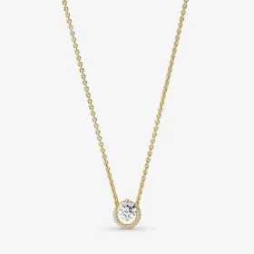 Pandora Sparkling Round Halo Pendant Collier Necklace - 361174C01-45 Pandora Sparkling Round Halo Pendant Collier Necklace - 361174C01-45