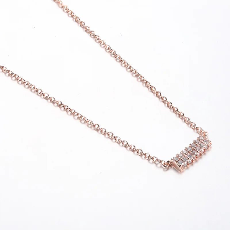 (image for) Pandora Timeless Pavé Double-row Bar Collier Necklace - 382621C01-45 - View 2