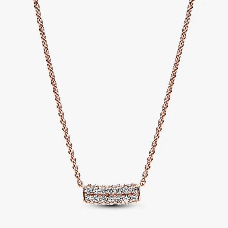 (image for) Pandora Timeless Pavé Double-row Bar Collier Necklace - 382621C01-45 - Product Image
