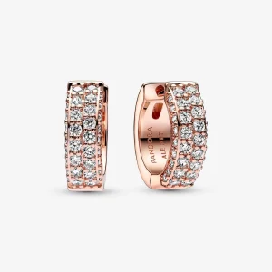 (image for) Pandora Timeless Pavé Double-row Hoop Earrings - 282622C01
