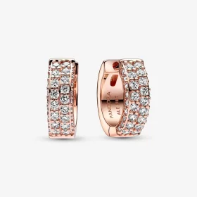 Pandora Timeless Pavé Double-row Hoop Earrings - 282622C01