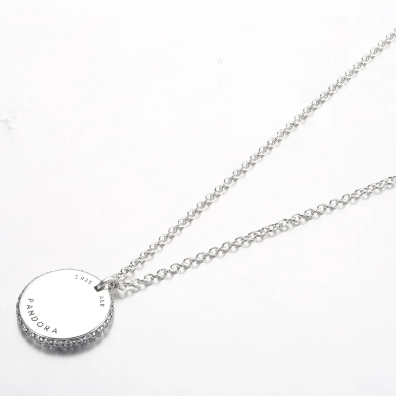 (image for) Pandora Timeless Pavé Round Pendant Necklace - 392632C01-45 - View 3