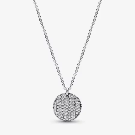 Pandora Timeless Pavé Round Pendant Necklace - 392632C01-45