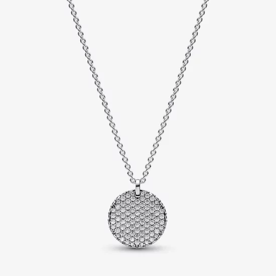Pandora Timeless Pavé Round Pendant Necklace - 392632C01-45