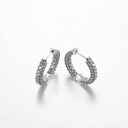 Pandora Timeless Pavé Single-row Hoop Earrings - 292624C01