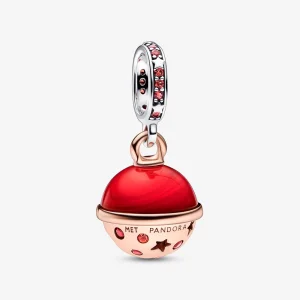 (image for) Pandora Two-tone Planet Mars Murano & Sparkling Dangle Charm - 782433C01