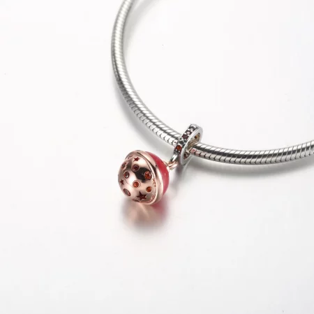 Pandora Two-tone Planet Mars Murano & Sparkling Dangle Charm - 782433C01