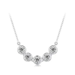 (image for) Pandora Style 0.3Ct Moissanite Necklace(One Certificate) - MSN022