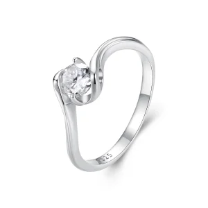 (image for) Pandora Style 0.5Ct Moissanite Ring(One Certificate) - MSR040