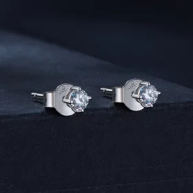 Pandora Style 0.1Ct Moissanite Studs Earrings(Two Certificates) - MSE038 Pandora Style 0.1Ct Moissanite Studs Earrings(Two Certificates) - MSE038