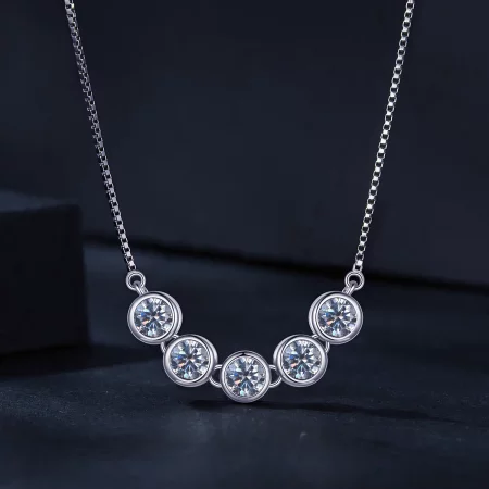 Pandora Style 0.3Ct Moissanite Necklace(One Certificate) - MSN022