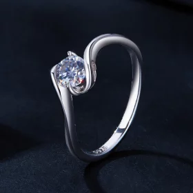 Pandora Style 0.5Ct Moissanite Ring(One Certificate) - MSR040 Pandora Style 0.5Ct Moissanite Ring(One Certificate) - MSR040