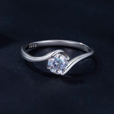 Pandora Style 0.5Ct Moissanite Ring(One Certificate) - MSR040