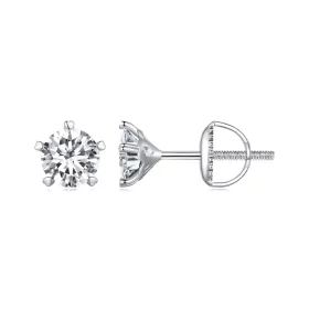 Pandora Style 0.5Ct Moissanite Studs Earrings - MSE024-S