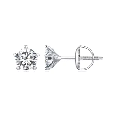 Pandora Style 0.5Ct Moissanite Studs Earrings - MSE024-S Pandora Style 0.5Ct Moissanite Studs Earrings - MSE024-S