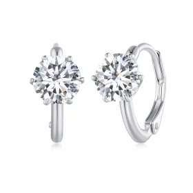 Pandora Style 1Ct Moissanite Hoop Earrings(One Certificate) - MSE037 Pandora Style 1Ct Moissanite Hoop Earrings(One Certificate) - MSE037