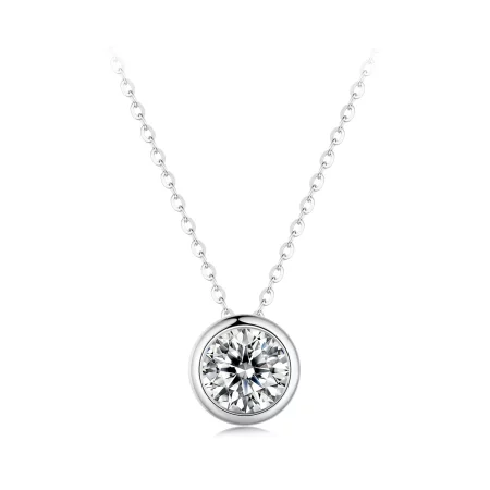 Pandora Style 1Ct Moissanite Necklace(One Certificate) - MSN021