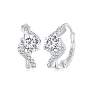 (image for) Pandora Style 50 Pointsmoissanite Hoop Earrings(Two Certificates) - MSE036