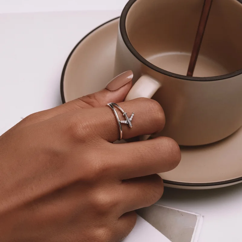 (image for) Pandora Style Airplane Ring - SCR967 - View 5