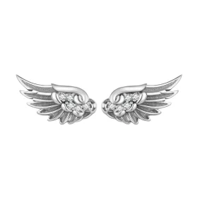 Pandora Style Angel Wings Studs Earrings - SCE1579 Pandora Style Angel Wings Studs Earrings - SCE1579