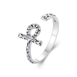 (image for) Pandora Style Ankh Cross Open Ring - SCR972-E