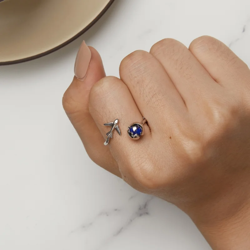 (image for) Pandora Style Around The World Open Ring - SCR959-E - View 6