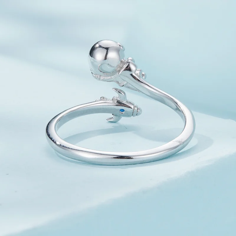 (image for) Pandora Style Astronaut Spaceship Open Ring - SCR920 - View 4