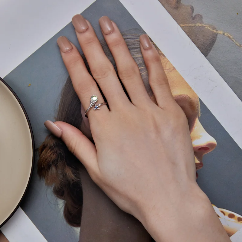 (image for) Pandora Style Astronaut Spaceship Open Ring - SCR920 - View 5