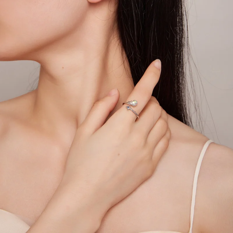 (image for) Pandora Style Astronaut Spaceship Open Ring - SCR920 - View 6