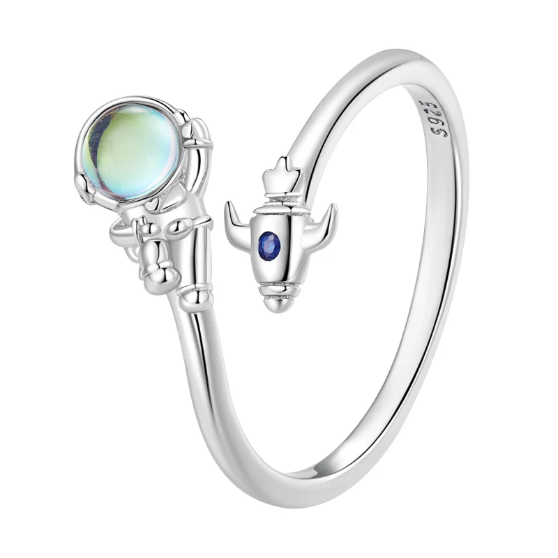 (image for) Pandora Style Astronaut Spaceship Open Ring - SCR920 - Product Image