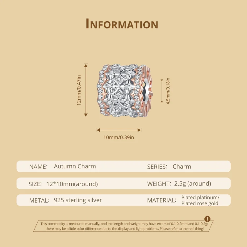 (image for) Pandora Style Autumn Color Charm - BSC908 - View 6