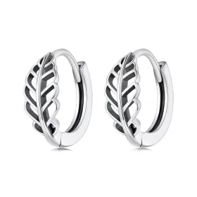 Pandora Style Autumn Leaves Hoop Earrings - SCE1636 Pandora Style Autumn Leaves Hoop Earrings - SCE1636
